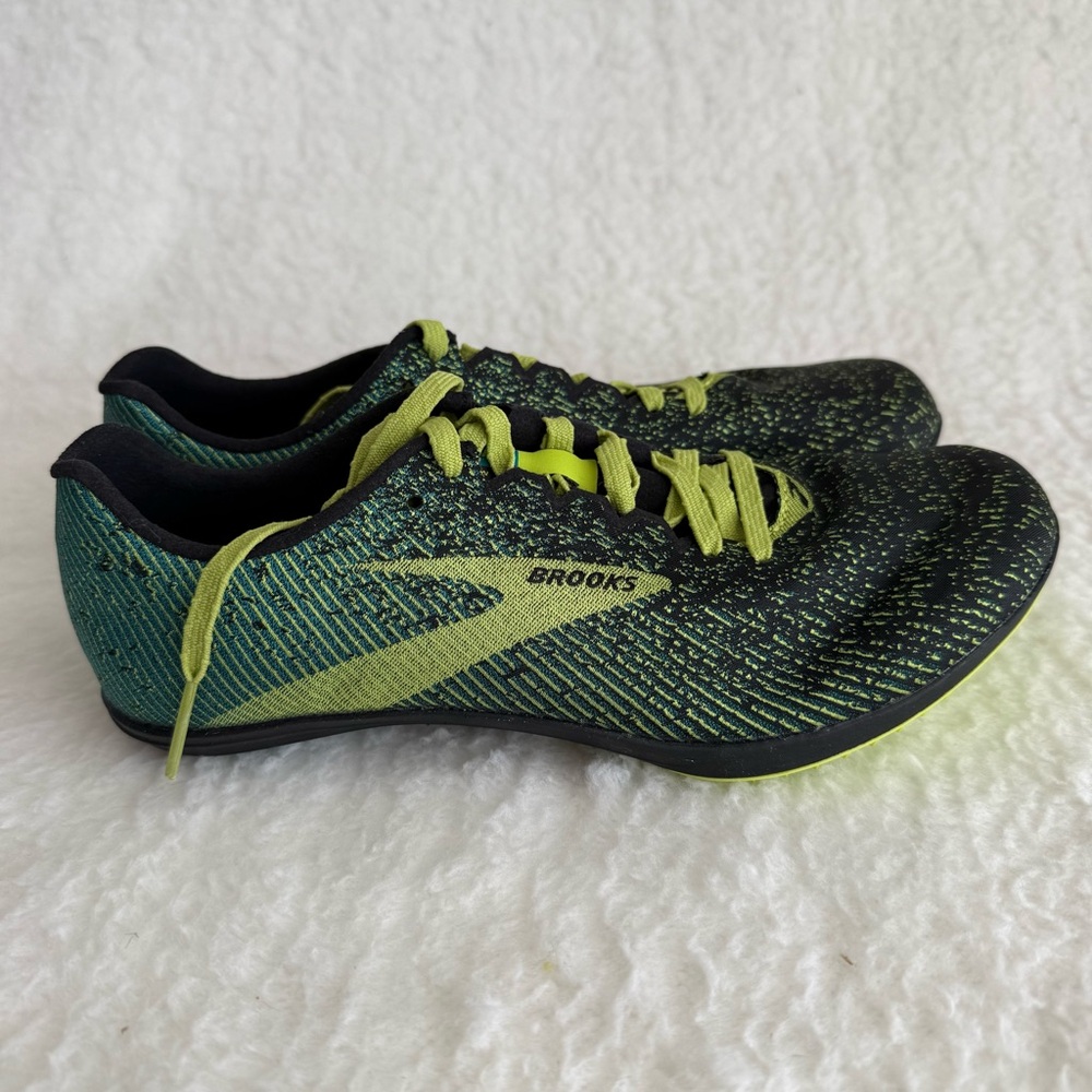 Brooks Men's Spikeless Green and Black Running Shoes, Size 6.5 Medium/D - Picture 7 of 11